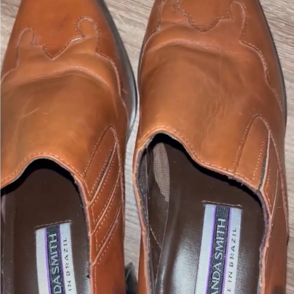 Ladies Brown Leather Booties Amanda Smith Brand 85